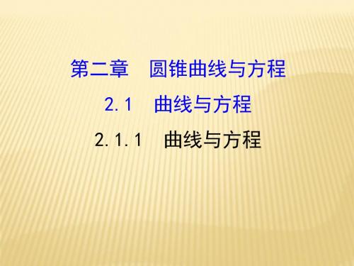 人教版2017高中数学(选修2-1)2.1.1 曲线与方程 精讲优练课型PPT课件