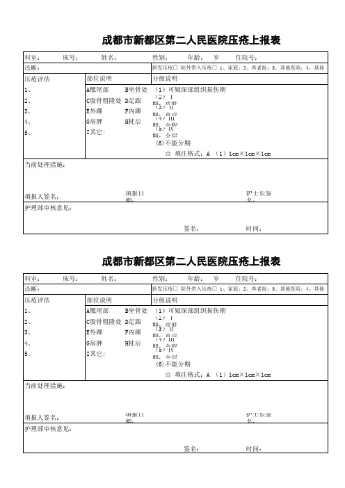 压疮上报表新