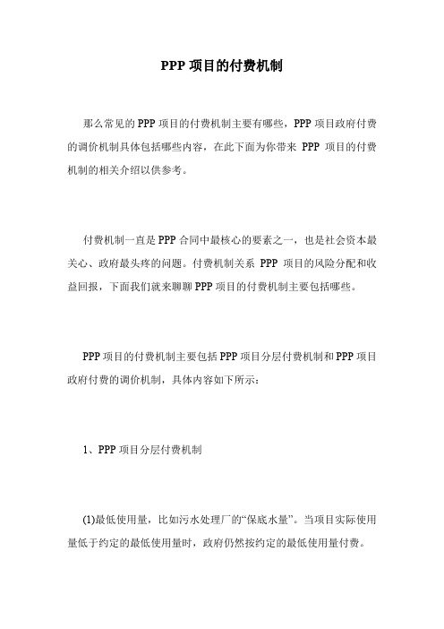 PPP项目的付费机制.doc