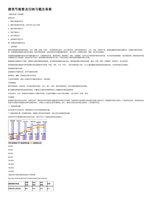 建筑节能要点归纳习题及答案