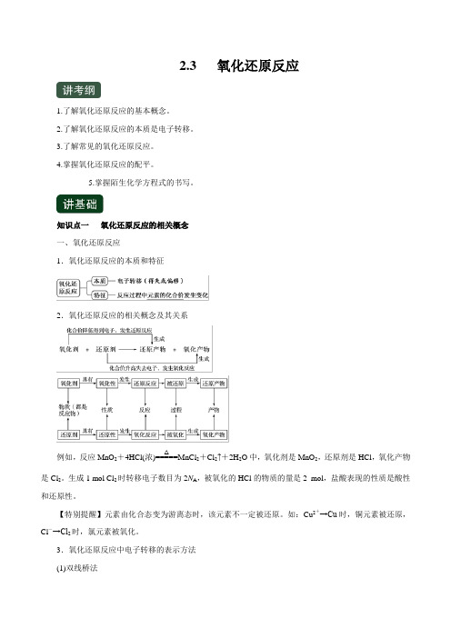 专题2.3氧化还原反应(讲)2020年高考化学一轮复习讲练测Word版含解析