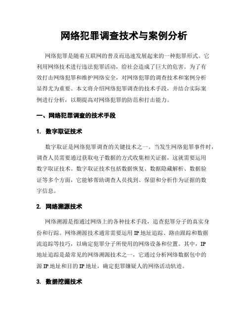 网络犯罪调查技术与案例分析