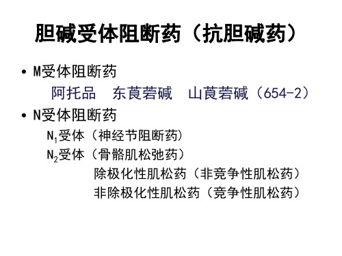 《药理学》M胆碱受体阻断药-1