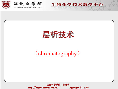 层析(包括：吸附层析、分配层析、离子交换层析、亲和层析等)