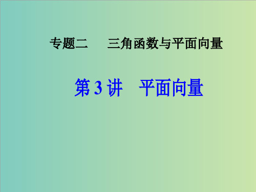 高考数学二轮复习专题二三角函数与平面向量第3讲平面向量课件