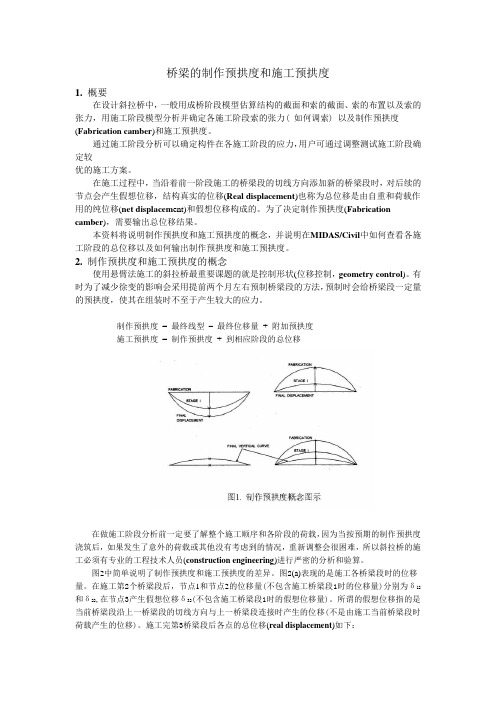 桥梁的制作预拱度和施工预拱度