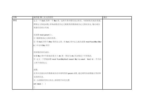 编程题20_友元的使用