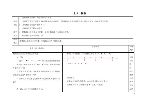 苏科初中数学七年级上册《2.3 数轴》教案 (4)【精品】【精品】.doc