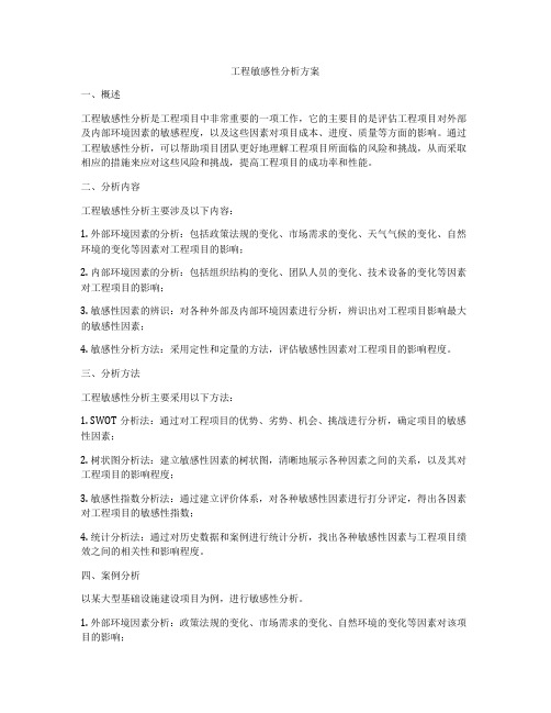 工程敏感性分析方案