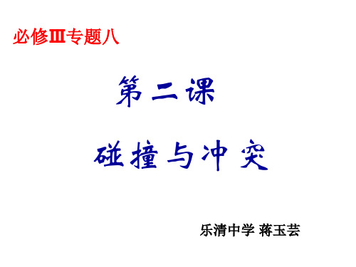 必修3专题八第二课碰撞与冲突