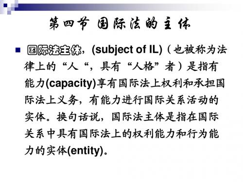 国际法上的主体