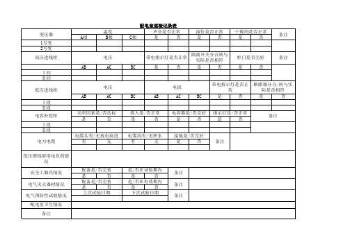 新编配电室巡视检查表格