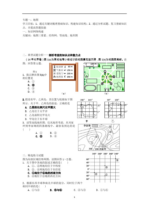 高中地理 二轮复习知识专题 ——自然地理,典型例题+经典练习