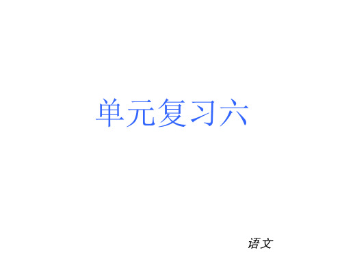 七年级上册第六单元复习课件