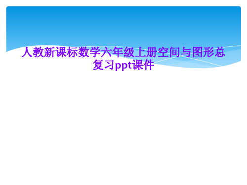 人教新课标数学六年级上册空间与图形总复习ppt课件