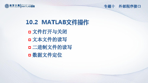 MATLAB文件操作