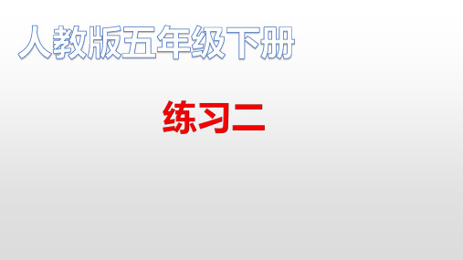 新人教版五年级数学下册练习二