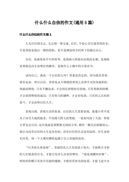 什么什么自信的作文(通用5篇)