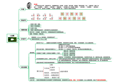 部编人教版小学语文五年级上册知识点1 白鹭