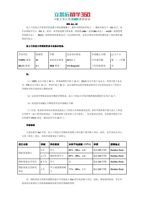 达州留学360：昆士兰科技大学国际贸易好不好