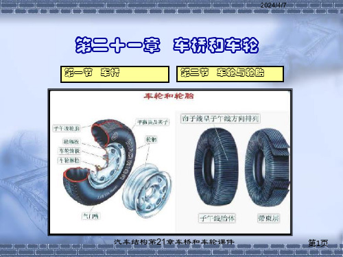 汽车结构第21章车桥和车轮课件