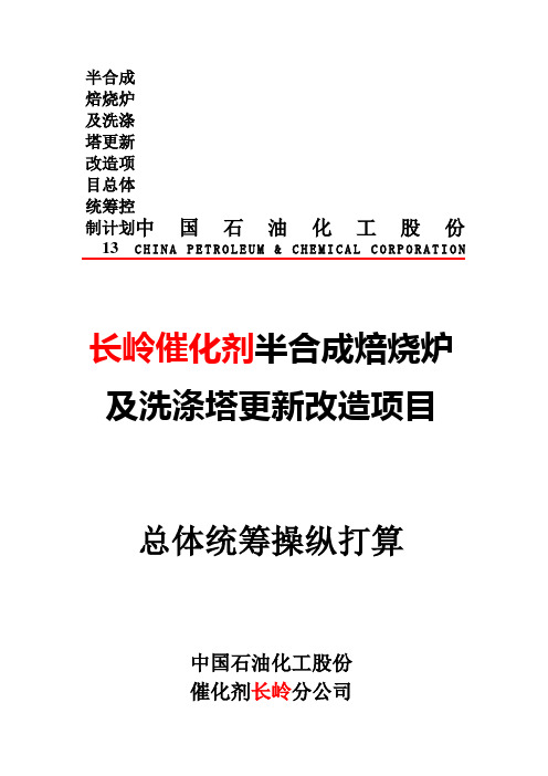 半合成焙烧炉及洗涤塔更新改造项目总体统筹控制计划13