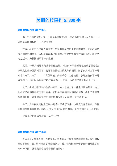 美丽的校园作文800字