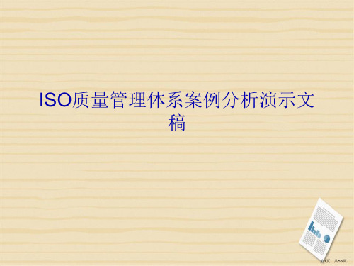 ISO质量管理体系案例分析演示文稿