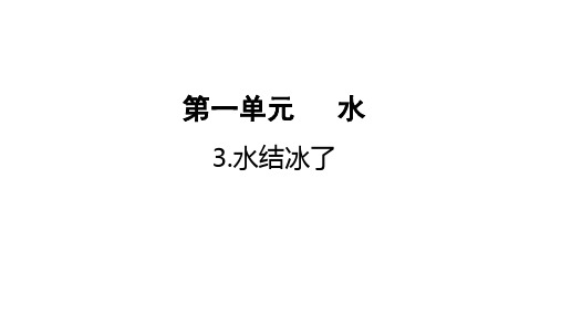 3.教科版科学三年级上册1-3《水结冰了》