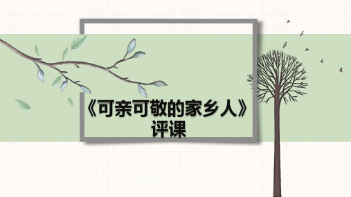 人教版小学道德与法治二年级上册《可亲可敬的家乡人》优质教学课件