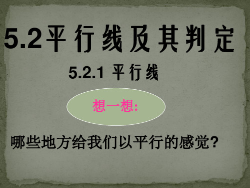 人教版初一数学7年级下册 第5章(相交线与平行线)平行线 课件(共15张PPT)