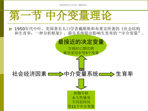 生育和生育率理论continued