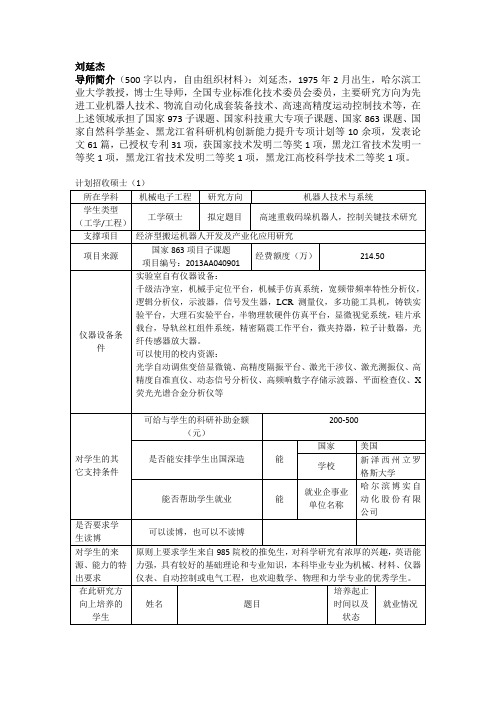 刘延杰导师简介(500字以内,自由组织材料)刘延杰,1975年2月出生