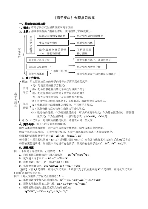 离子反应》专题复习教案