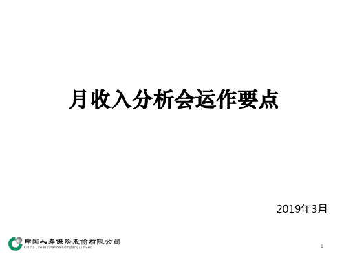 月度收入分析会运作要点 31页PPT文档