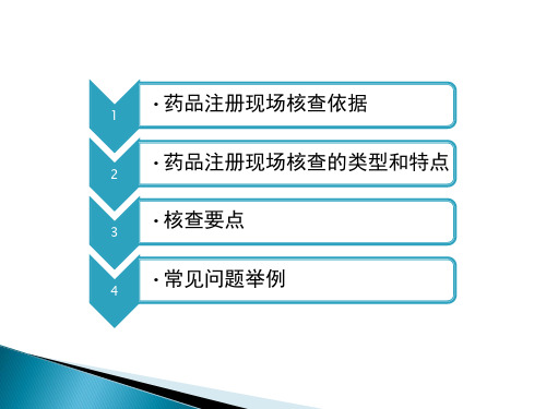 药品注册现场核查要点与常见问题分析