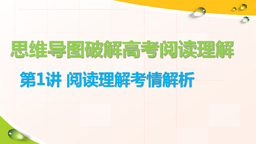 【高中英语阅读理解】思维导图破解高考英语阅读理解(共7讲)