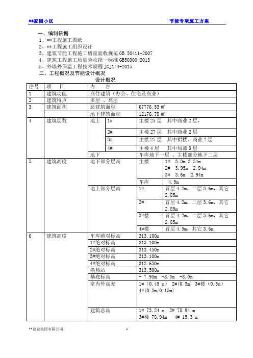 节能专项施工方案