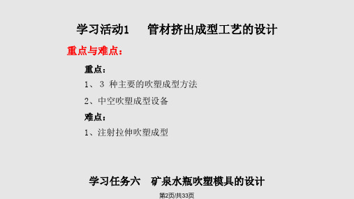 塑料成型工艺与模具设计学习任务六矿泉水瓶吹塑模具的设计