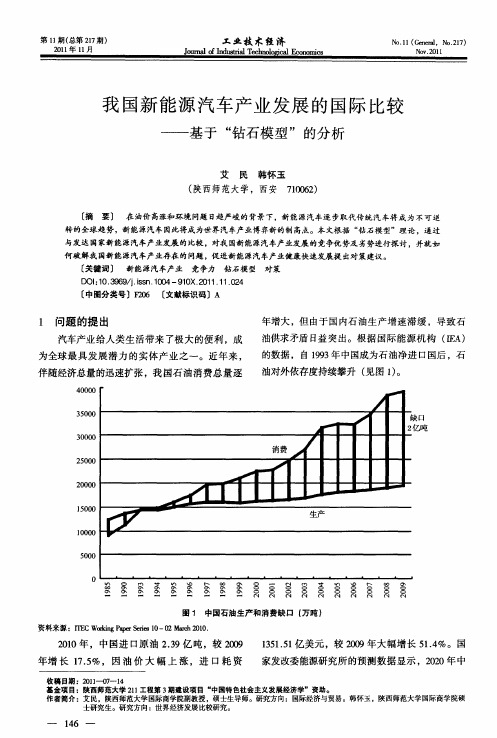 我国新能源汽车产业发展的国际比较——基于“钻石模型”的分析