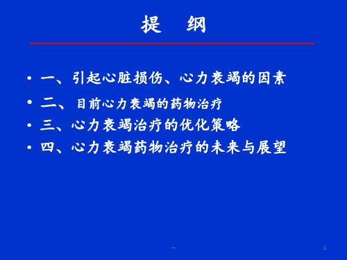 心力衰竭药物治疗进展及优化策略PPT课件