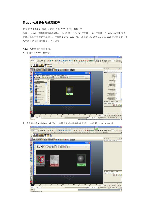 Maya水材质制作流程解析1