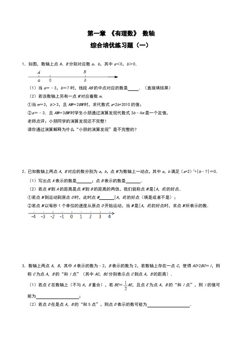 第一章  有理数   数轴 综合培优练习题(一)2021-2022学年七年级数学人教版上册  