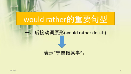 would-rather的重要句型