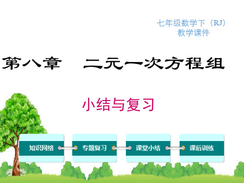 人教版七年级下册数学第八章 小结与复习课件