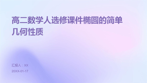 高二数学人选修课件椭圆的简单几何性质