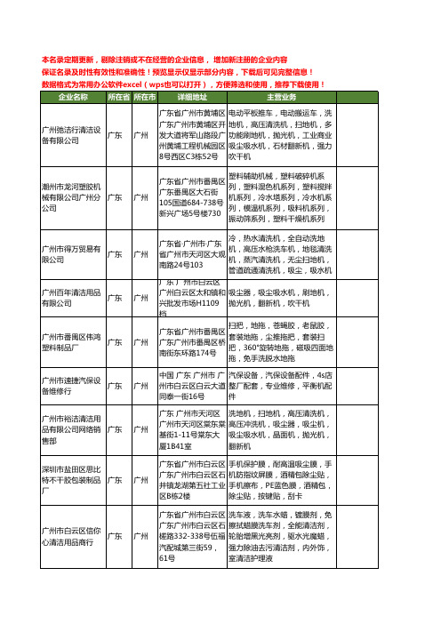 新版广东省广州吸尘工商企业公司商家名录名单联系方式大全66家