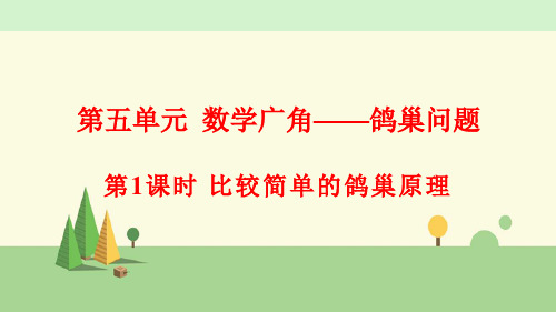 人教版数学六年级下册     比较简单的鸽巢原理