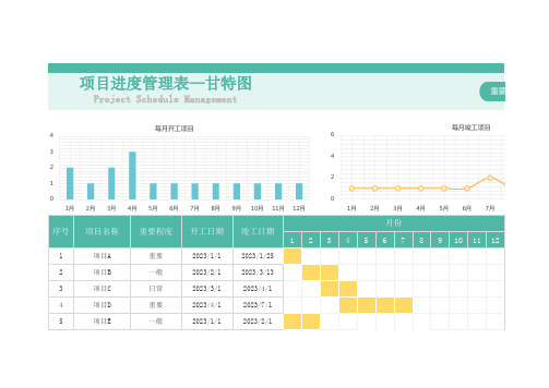 项目进度管理表—甘特图