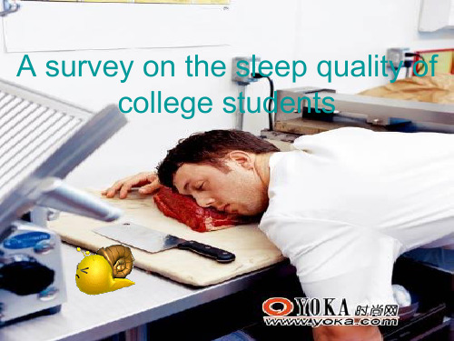 大学生睡眠质量调查英文